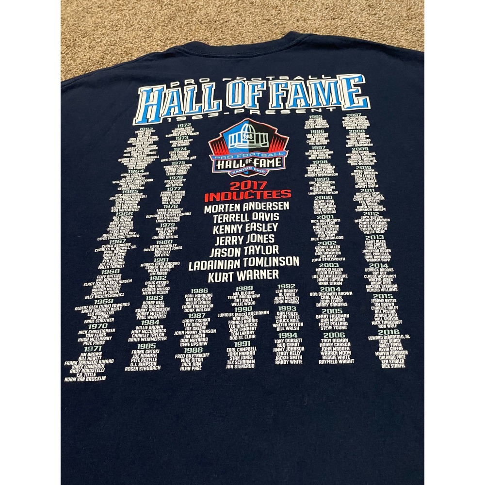 Pro Football Hall of Fame 2017 Inductees T-Shirt Mens XXL Navy Blue Limited Ed